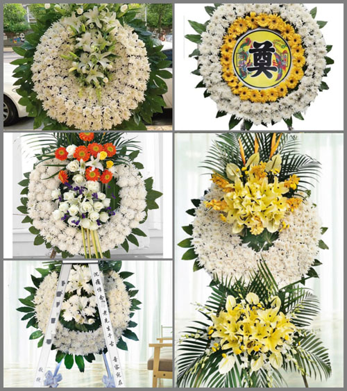 山东青岛黄岛区大场镇肖家洼二村花圈速递